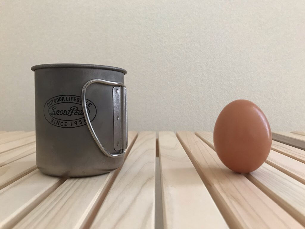 卵1個と同じ重さ
